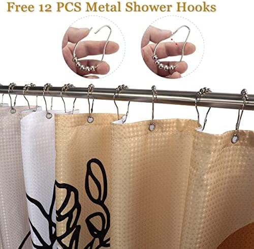 LCIWaffle Bathroom Shower Curtain Abstract Woman Weighted Bottom waterproof Soft 72x72 inch