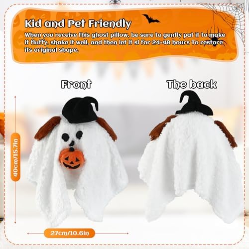 Halloween Plush Toy Spooky Ghost with Pumpkin Pillow