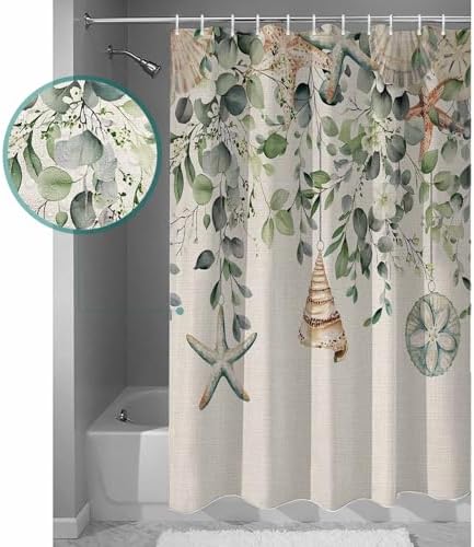Coastal Eucalyptus Bath Shower Curtain Set