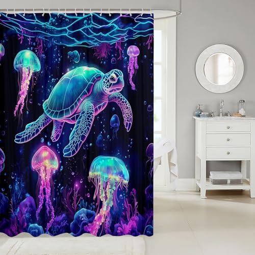 Manfei Fun Turtle Shower Curtain
