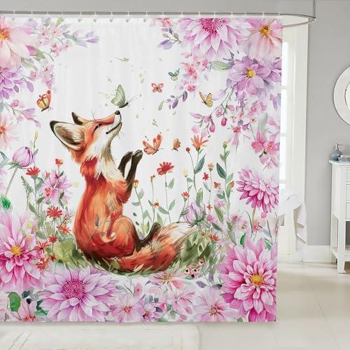 Woodland Fox Bath Curtain