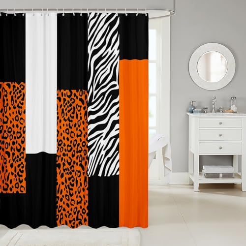 Feelyou Animal Print Bath Curtain Set 72x78
