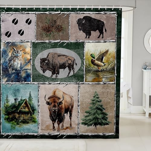 Feelyou Buffalo Bath Curtain 6ft x 6ft