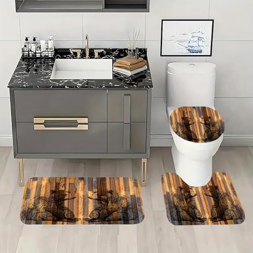 72x72 inch Boys Bear Bathroom Set with Rugs Mat More