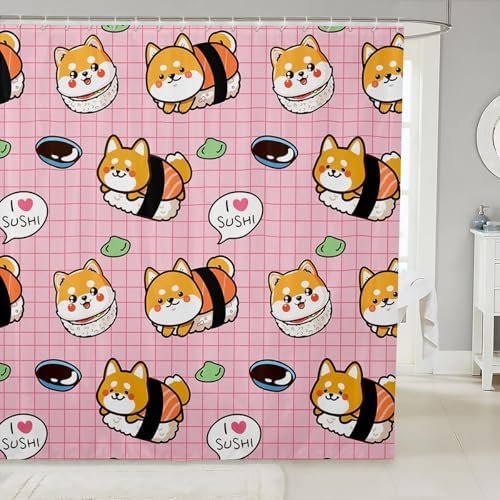 Feelyou Sushi Dog Bath Curtain