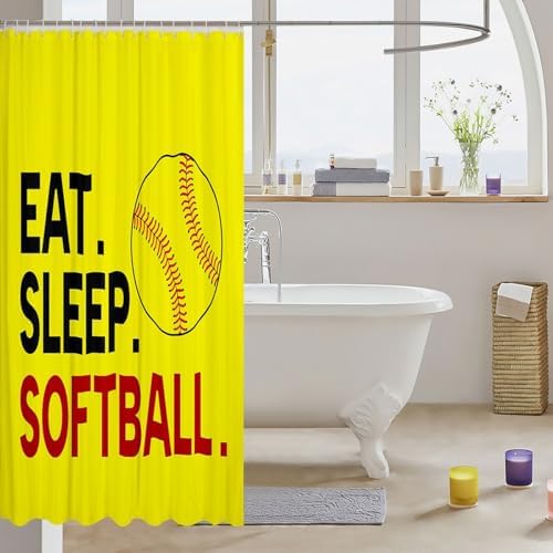Feelyou Softball Shower Curtain Sports Theme 72x78
