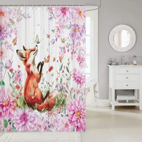 Woodland Fox Bath Curtain