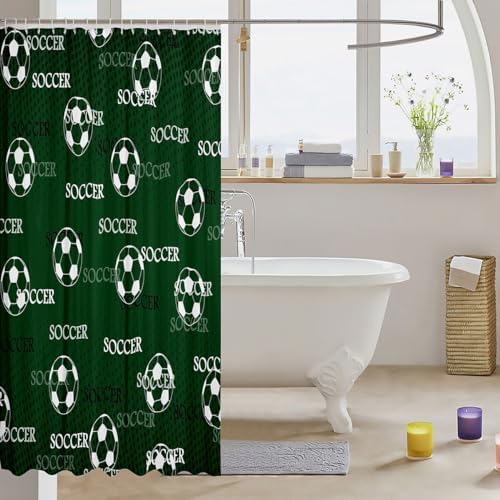 Feelyou Boys Football Bath Curtain 72x72