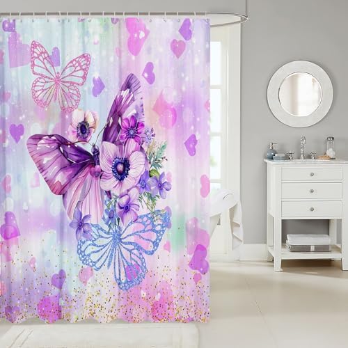 Manfei Butterfly Bath Curtains