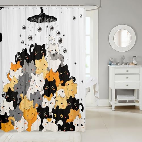 Feelyou Cat Shower Curtain 72x72