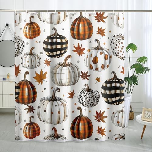 TPHIHPT FALL PUMPKIN SHOWER CURTAIN 72x78