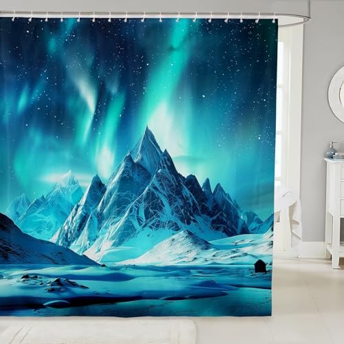 Northern Lights Kids Shower Curtain Set 72x72