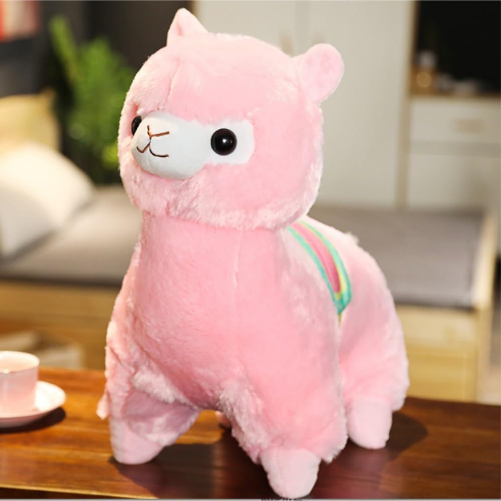 Lush Alpaca Plush Toy Pink Stuffed Animal Perfect Gift