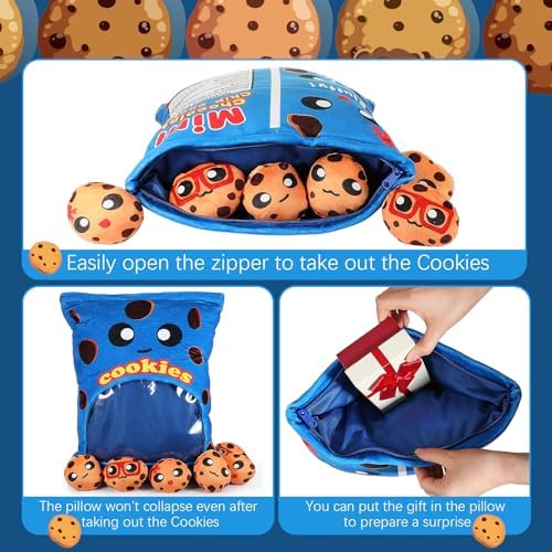 Cute Plush Pillow with Cookies for Fans of Kawaii Comfort