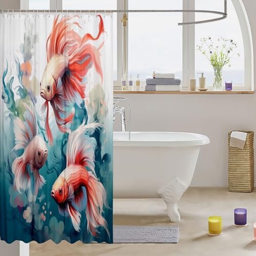Manfei Tropical Fish Shower Curtain 72x72