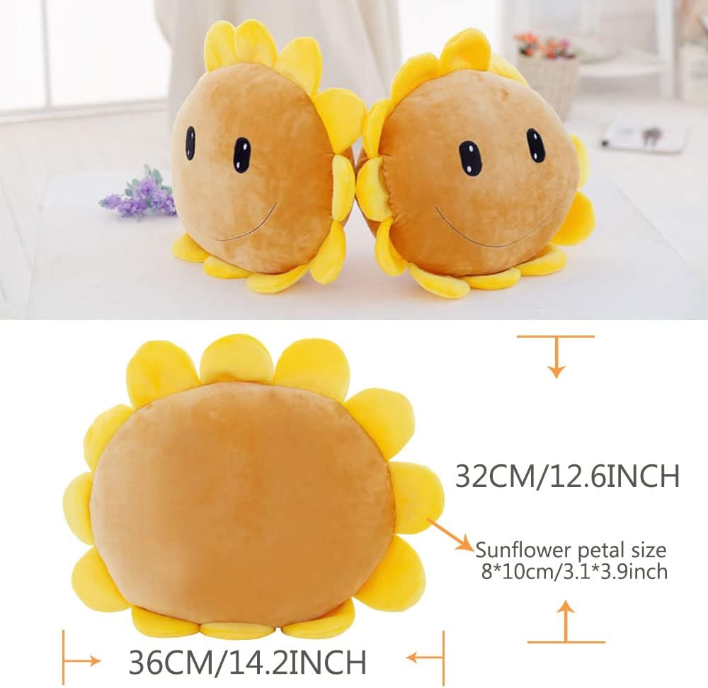 Sunflower Plush Pillow Perfect Hand Warmer Cozy Toy Doll for Sofa Bed