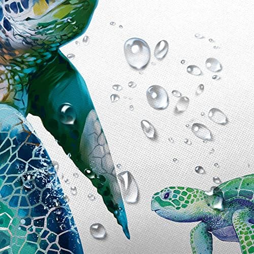 Coastal Fun - Seascape Turtle Shower Curtain Set