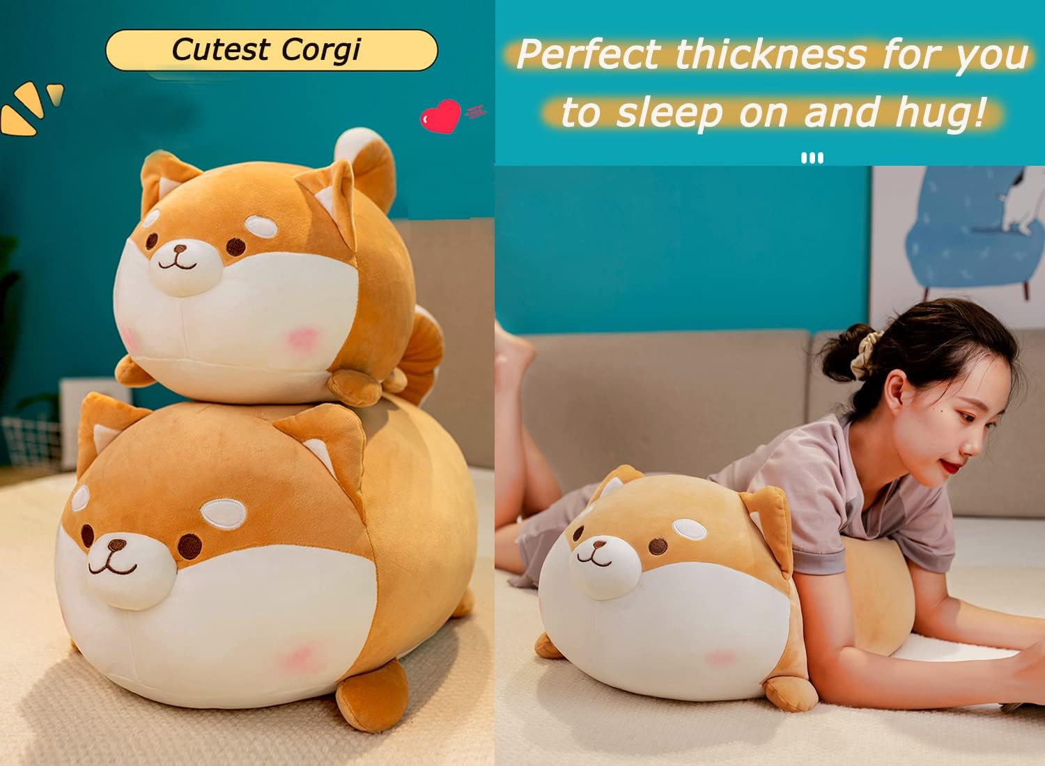 Large Shiba Inu Plush Pillow forComfort