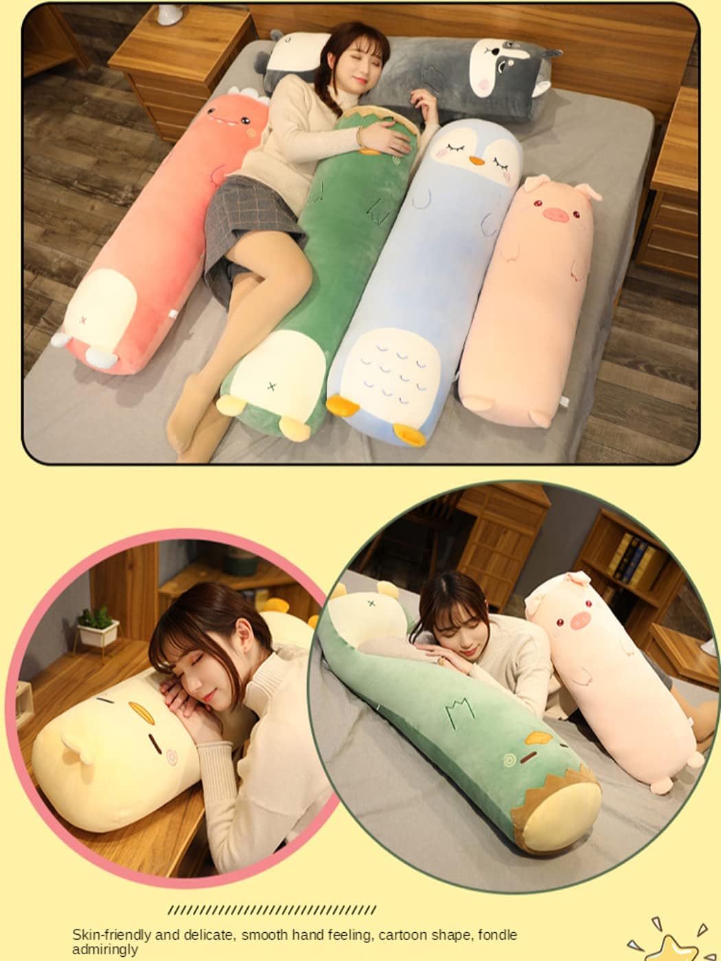 Cuddle withMUPI 39inch Plush Body Pillow