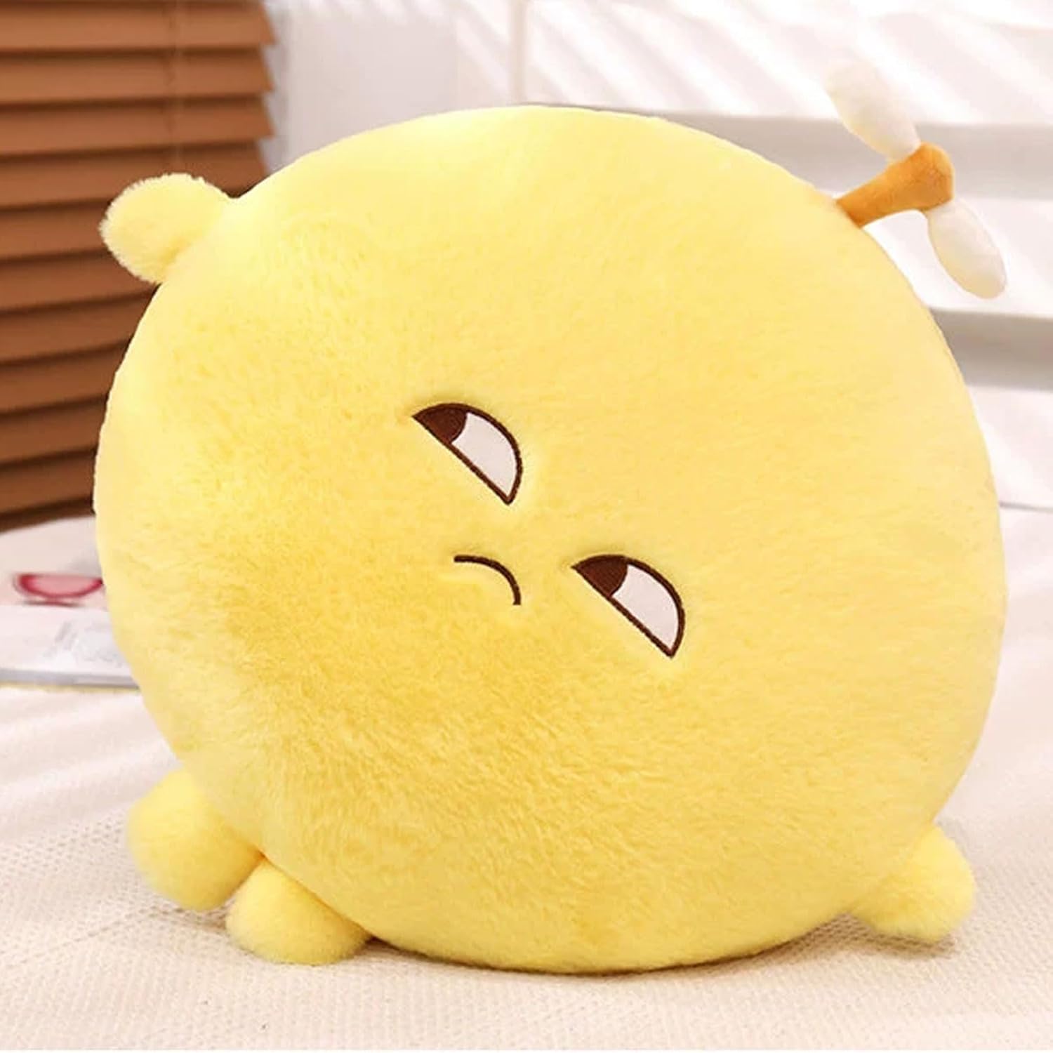 Tiny Lemon Plush Pillow Cozy Sofa Cushion for Reading or Relaxing