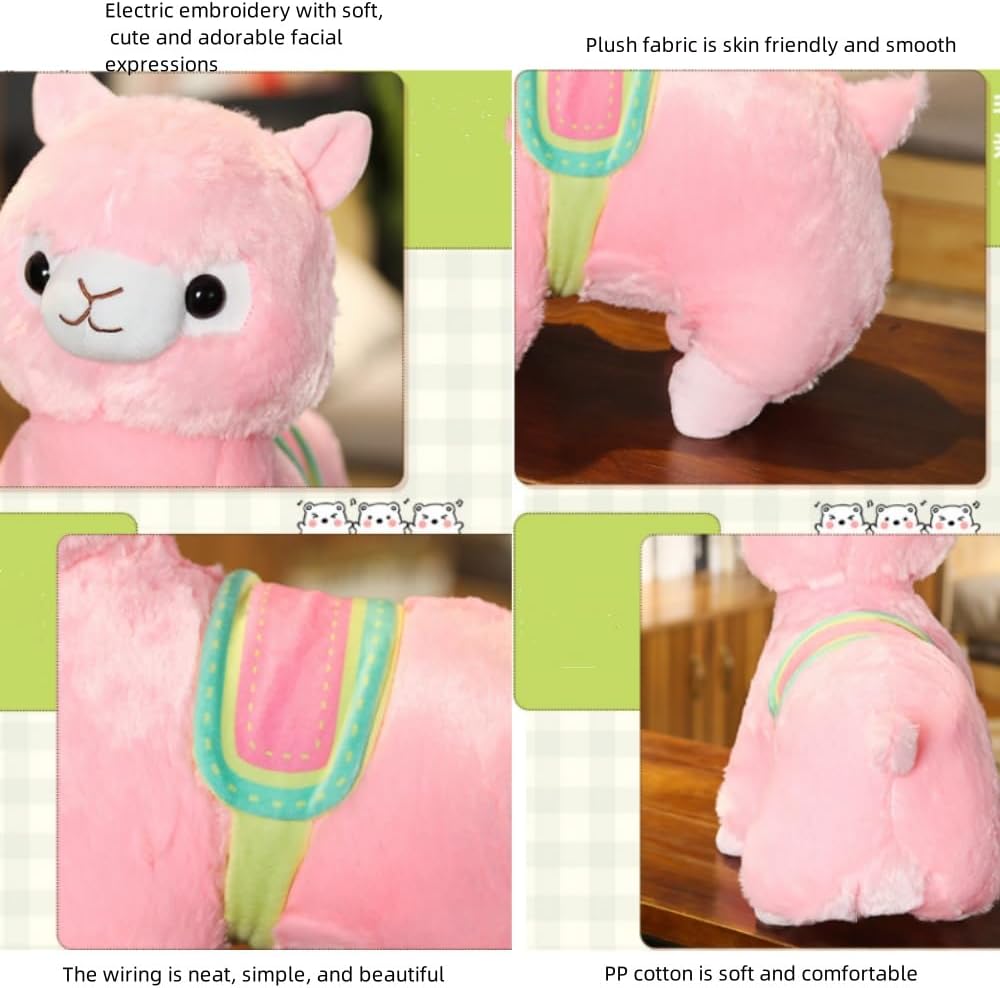 Lush Alpaca Plush Toy Pink Stuffed Animal Perfect Gift