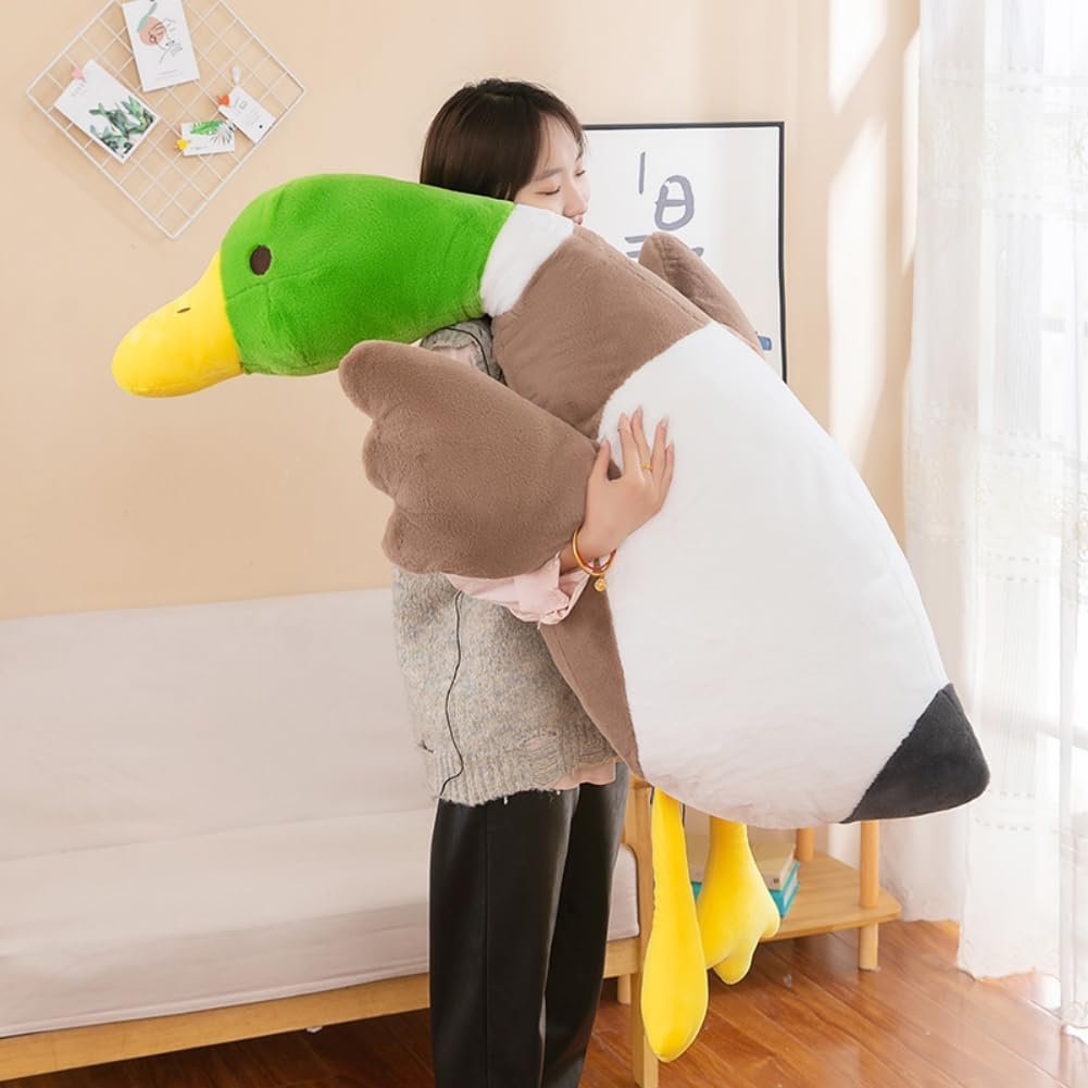 Realistic Mallard Duck Plush Pillow Toy