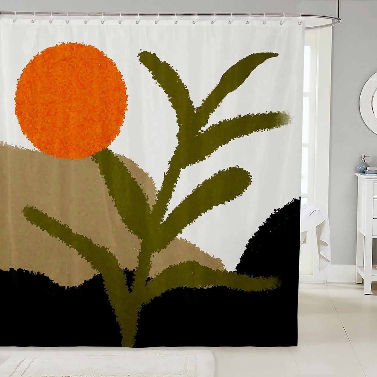 Feelyou Abstract Floral Vulnerable Bath curtains set for Kids