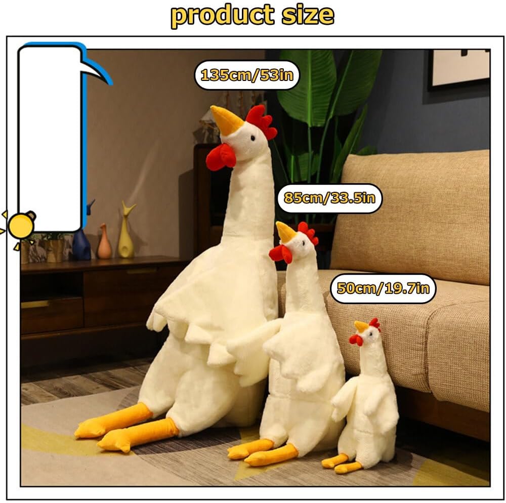 Yuthsona Chicken Plush Pillow Cozy Realistic Design for Kids Adults