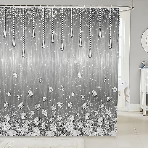 Geometric Ombre Stripes Shower Curtains