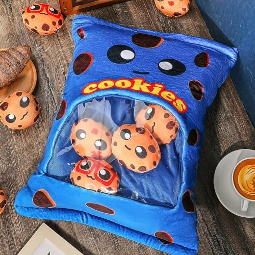 Cute Plush Pillow with Cookies for Fans of Kawaii Comfort