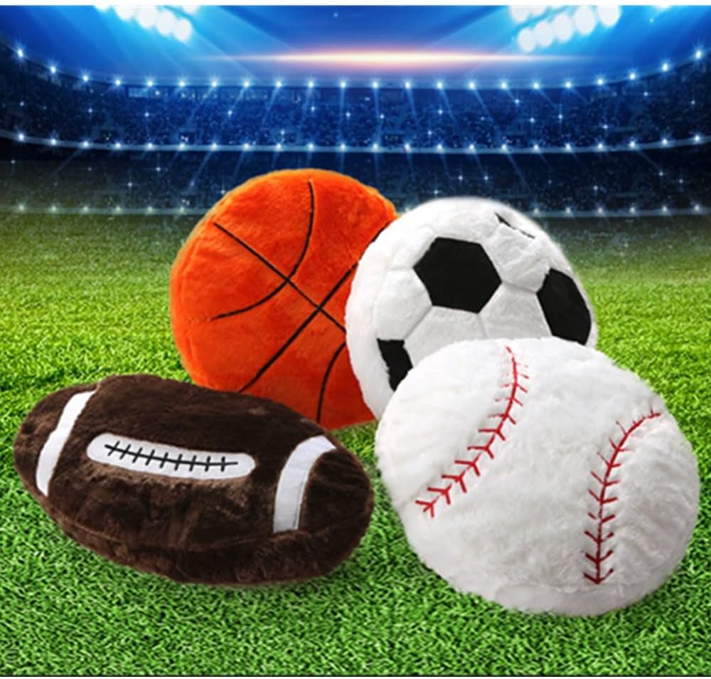 OUKEYI Orange Basketball Plush Pillow 14inch
