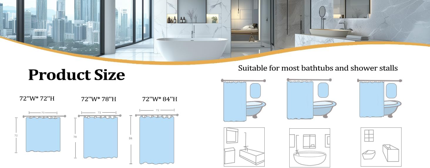 Manfei Cartoon Bowknot Kids Shower Curtain Set