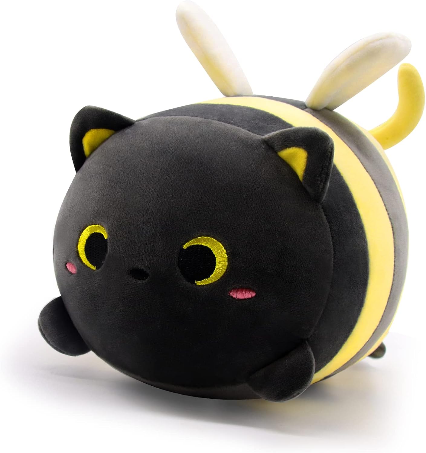 Black Cat Bee Plush Pillow