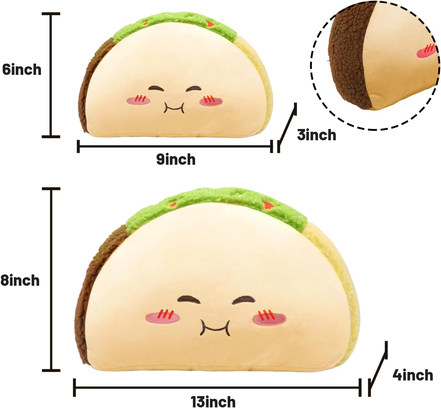 Taco Plush Pillow