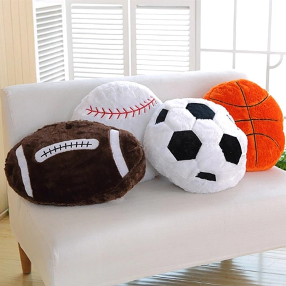 OUKEYI Orange Basketball Plush Pillow 14inch