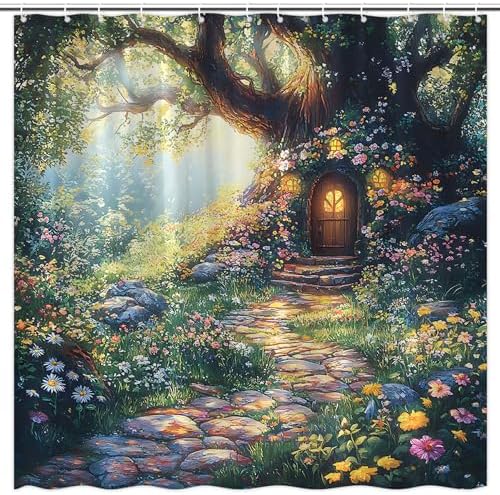 Fairy Forest Enchanted Shower Curtain Set 70x70