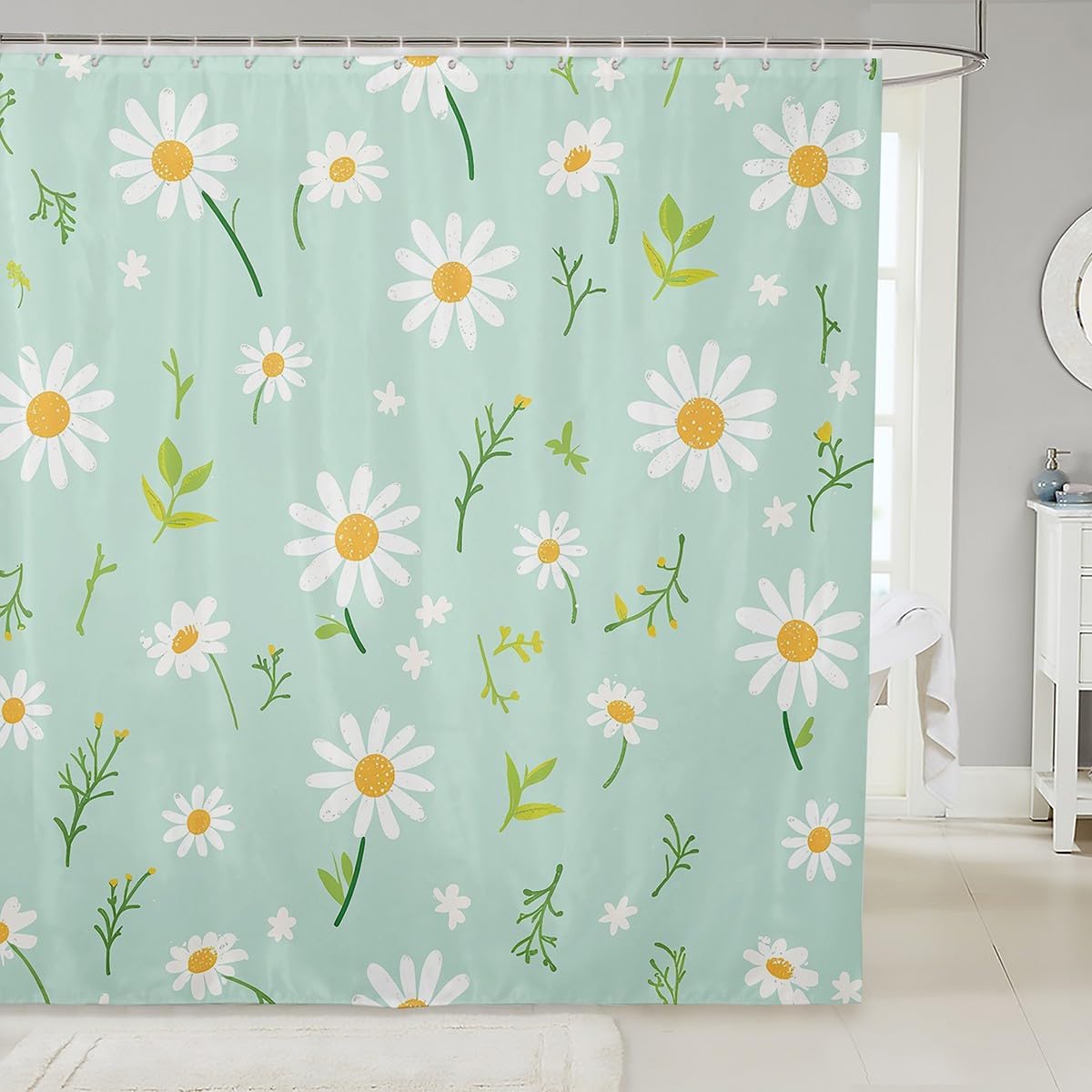 Manfei Kids Cute Flower Shower Curtains