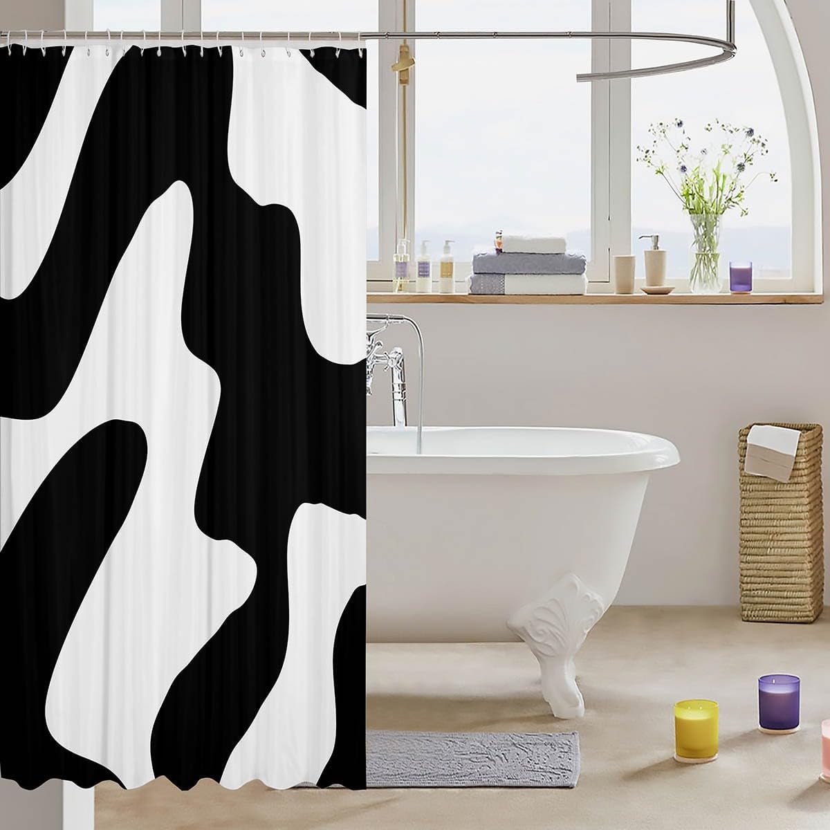 Colorful Geometry Shower Curtain Set