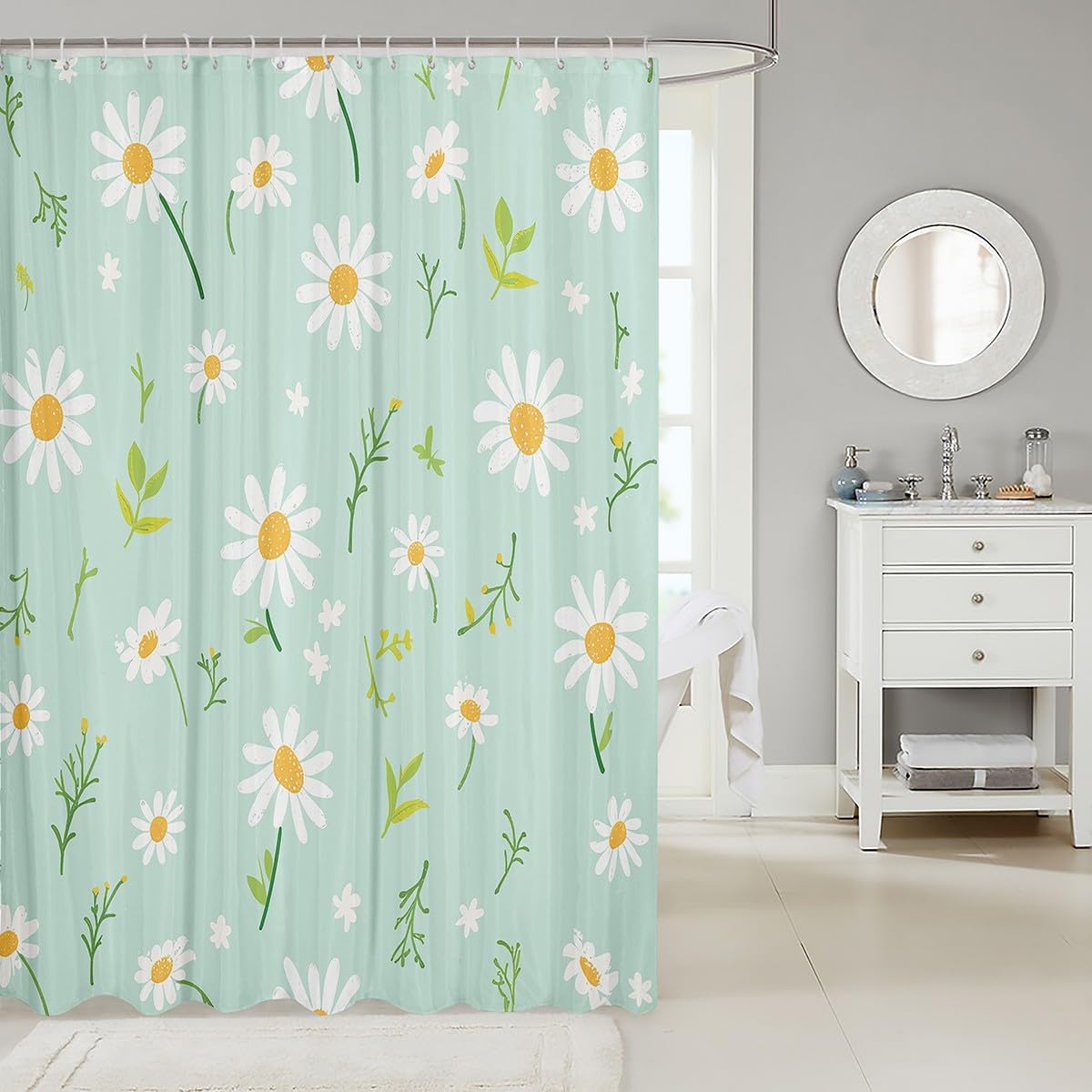 Manfei Kids Cute Flower Shower Curtains