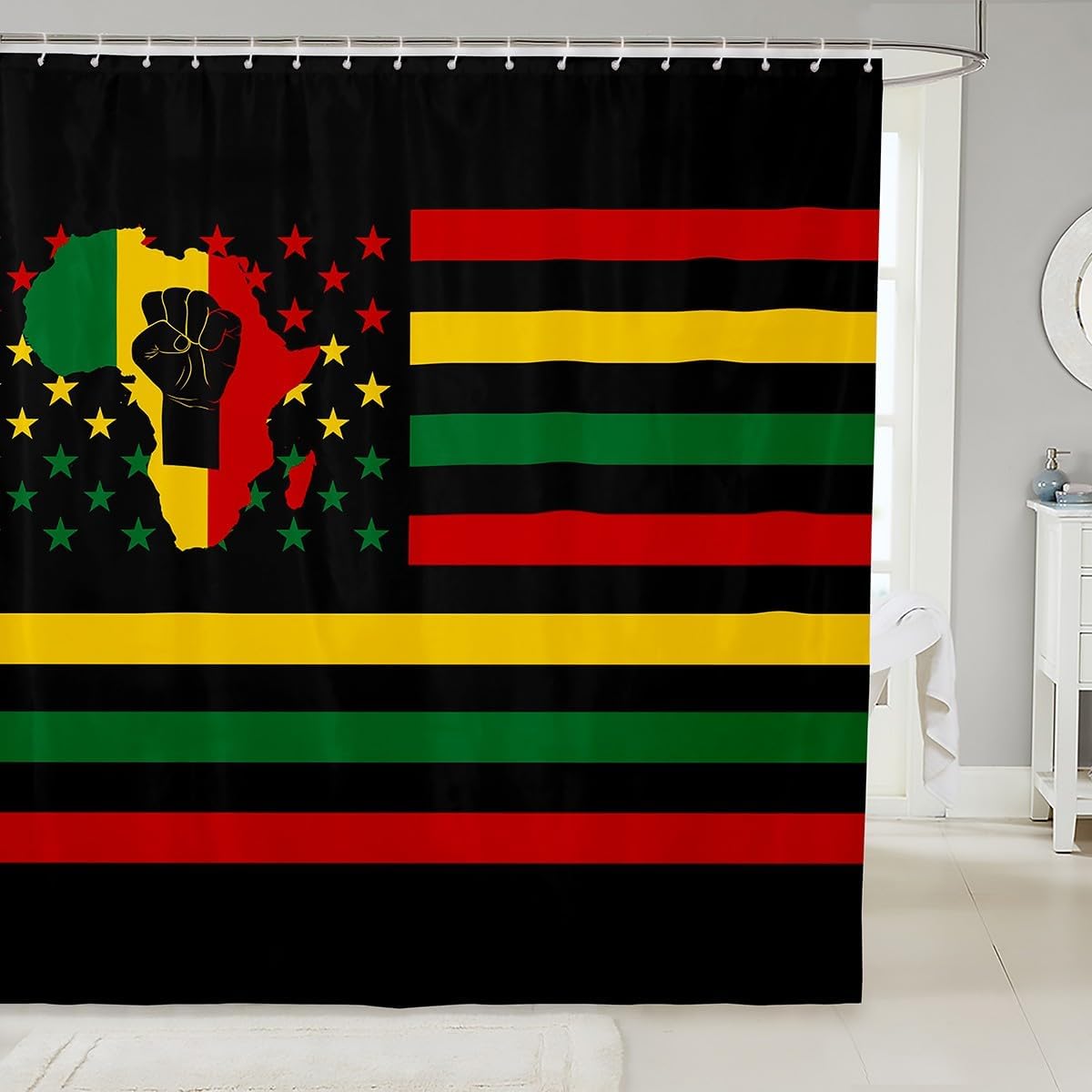 Perfect Juneteenth Shower Curtains for Bathroom Decorations
