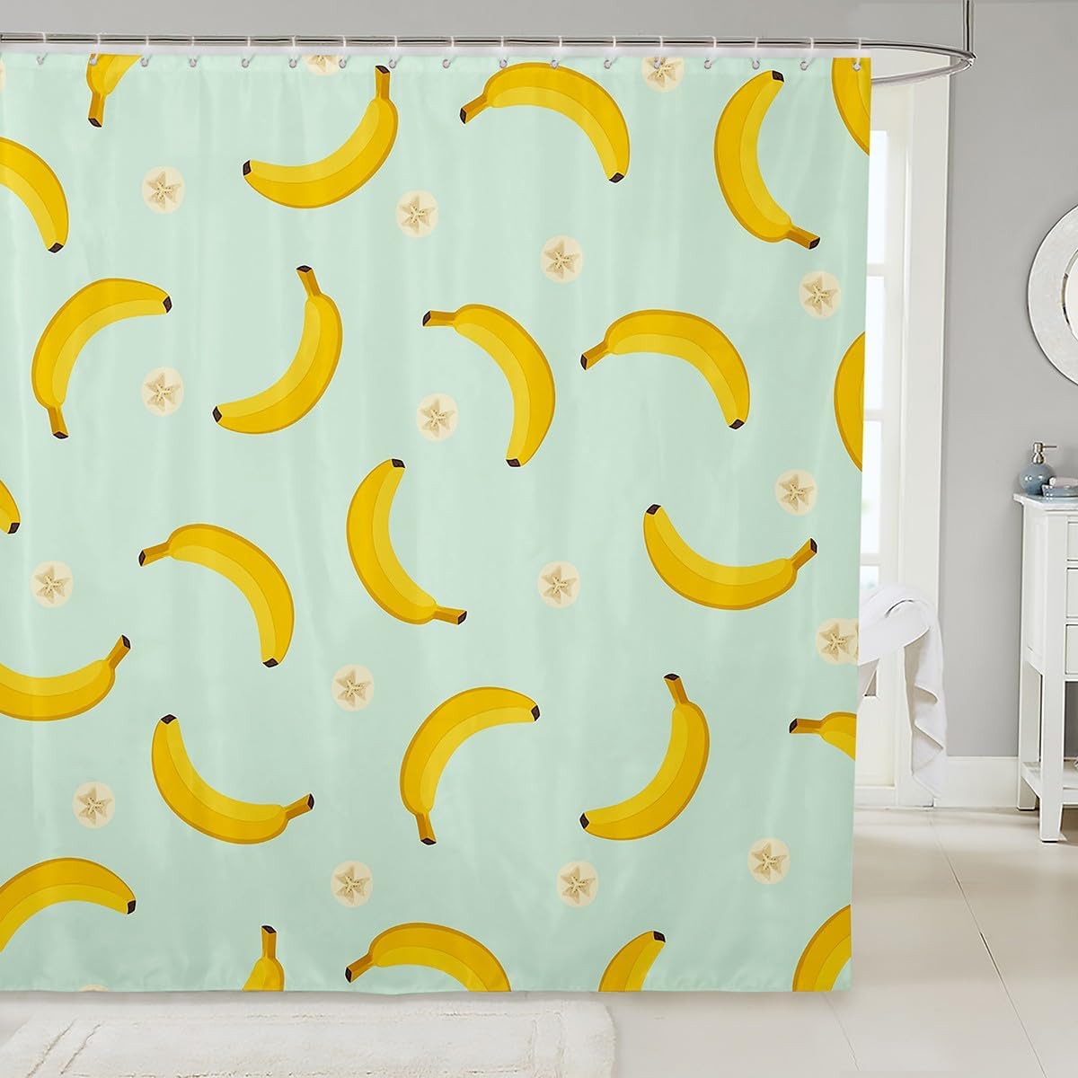 Feelyou Kids Banana Shower Curtain Set