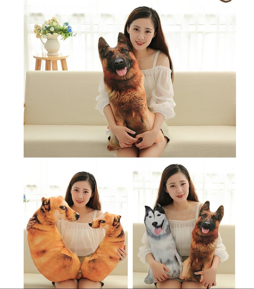XIAOHONG 3D Dog Throw Pillow