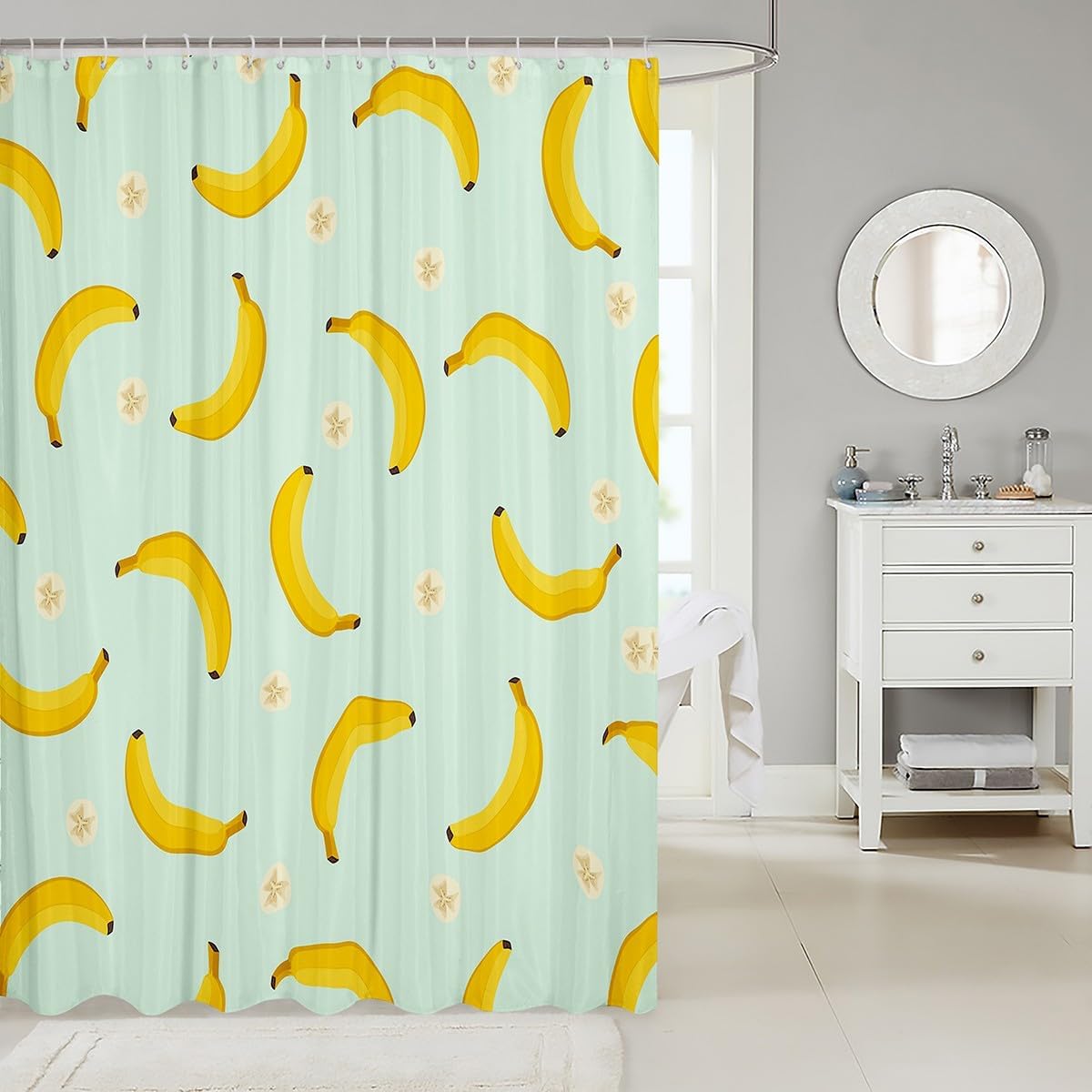Feelyou Kids Banana Shower Curtain Set