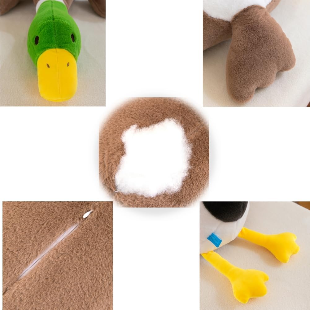 Realistic Mallard Duck Plush Pillow Toy