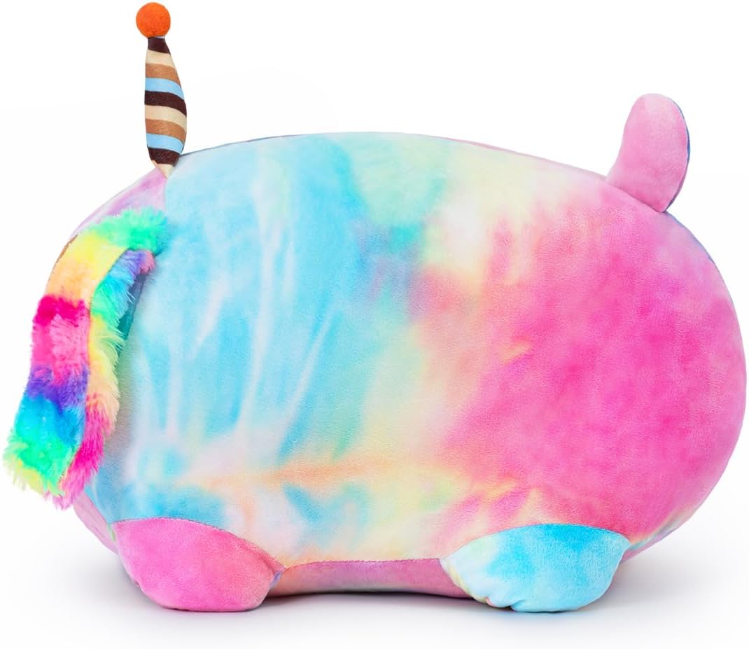 158 Premium Plush Pink Dog Pillow Soft Chubby Stuffed Animal for Birthdays