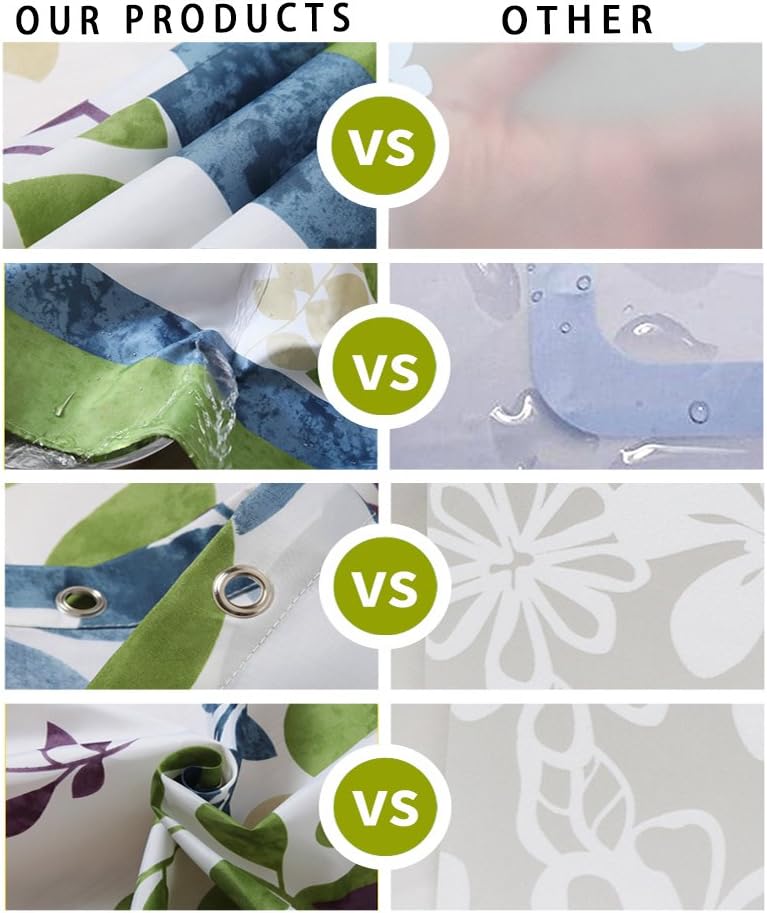ZOE GARDEN Blue Easter Truck 36x72 Bath Shower Curtain with Hook