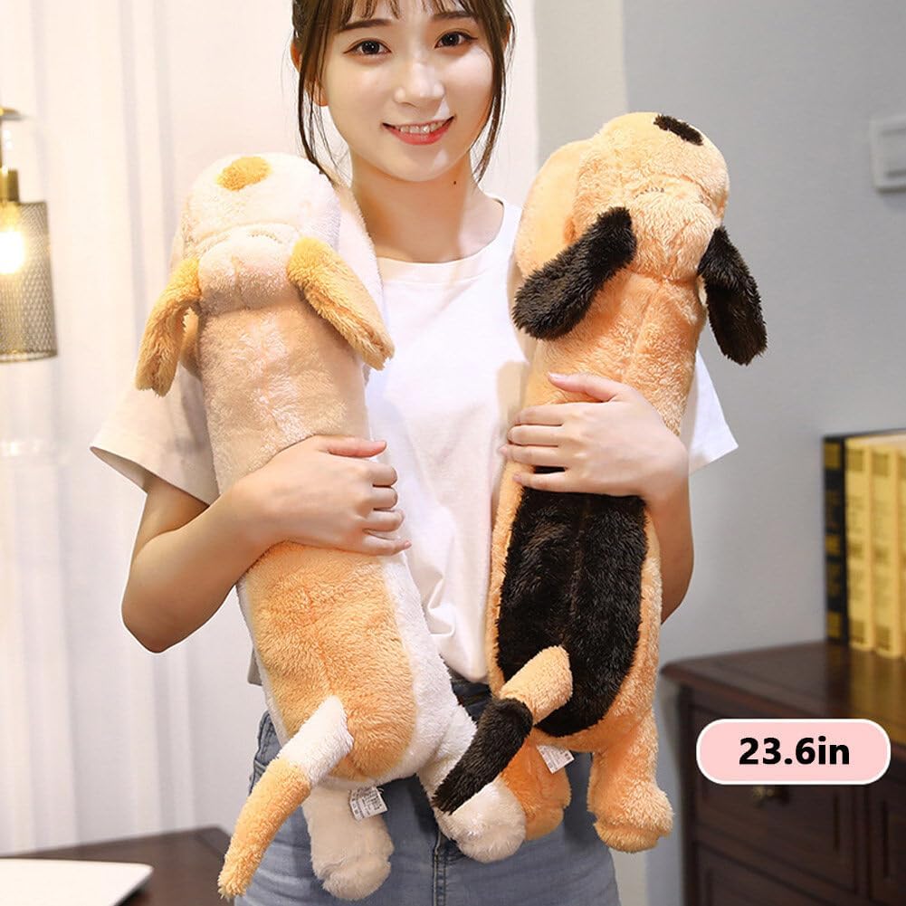 Giant Dog Stuffed Animal 236 inch Soft Plush Pillow with Puffy Body