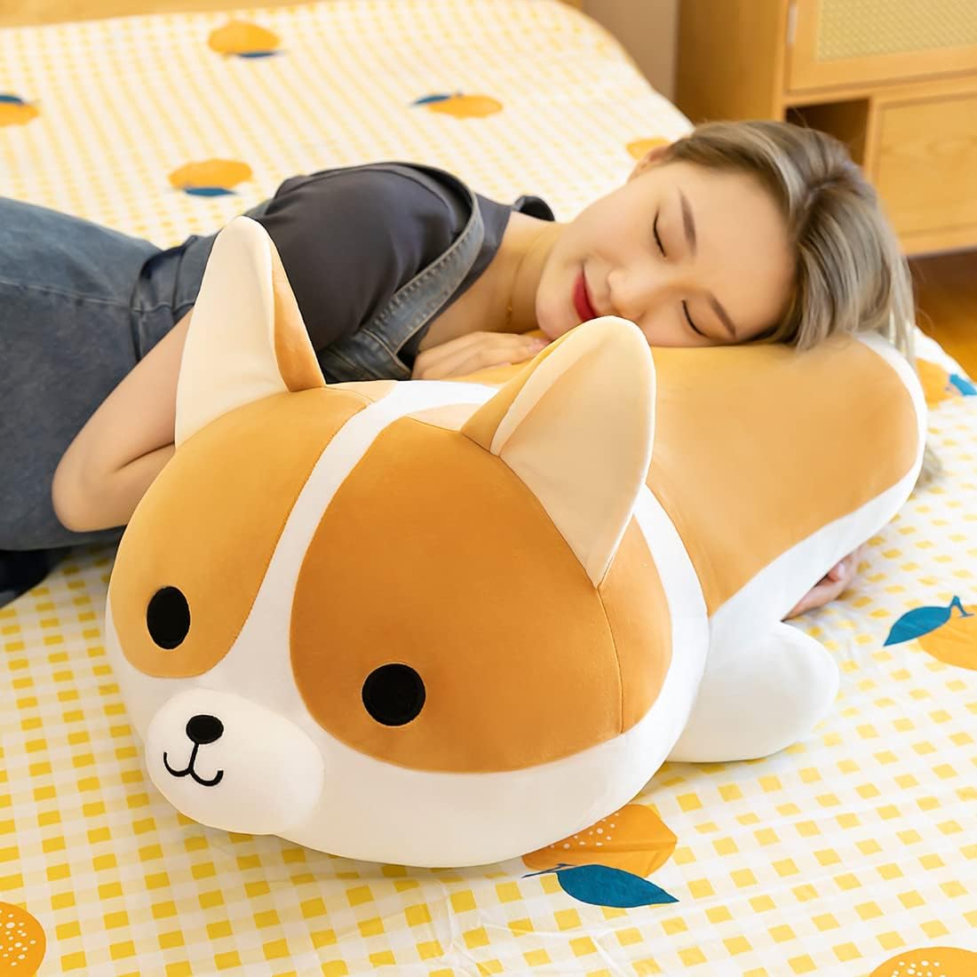 Corgi Plush Dog Pillow for Kids - Yeqivo Unique Gift