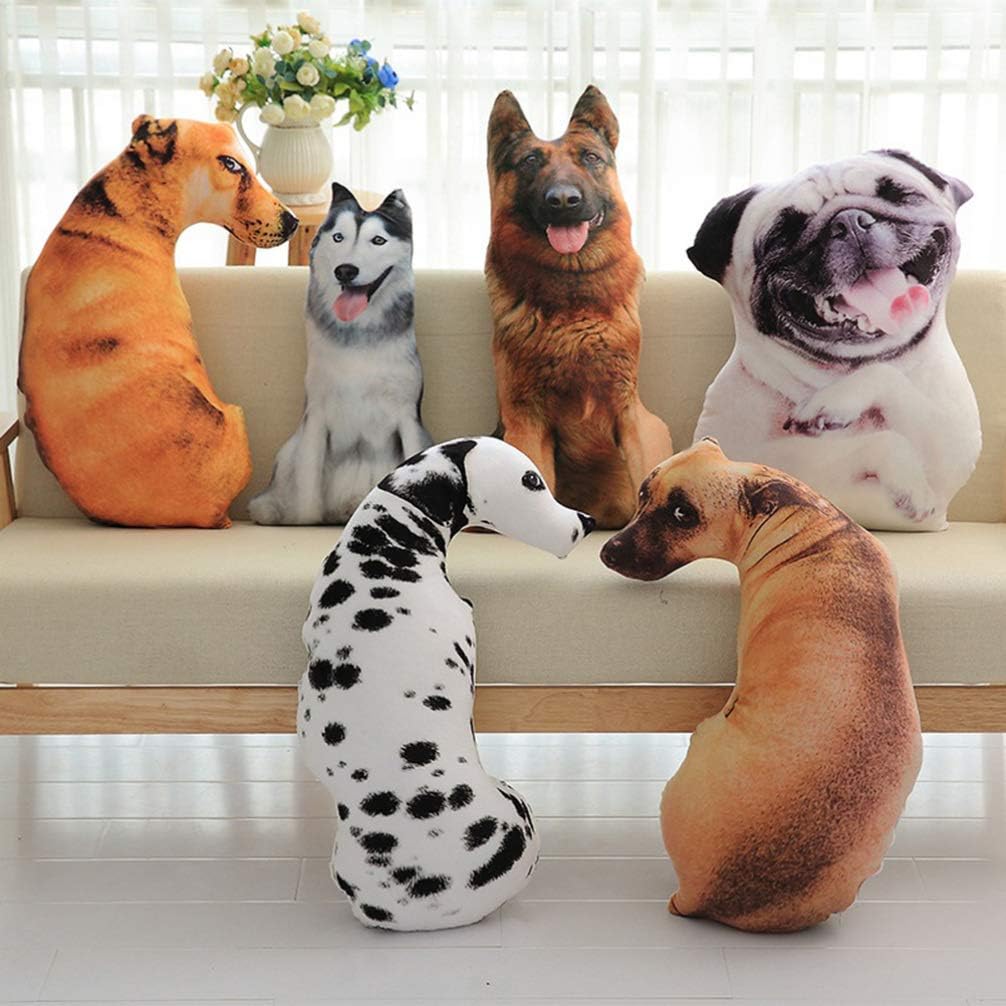 Toys Games Plush Pillows Toyvian 1PC 3D Dog Throw Pillow for Kids