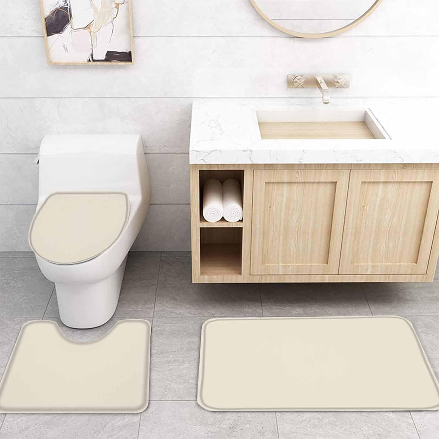 ZOE GARDEN 72x72 Minimalist Bathroom Set